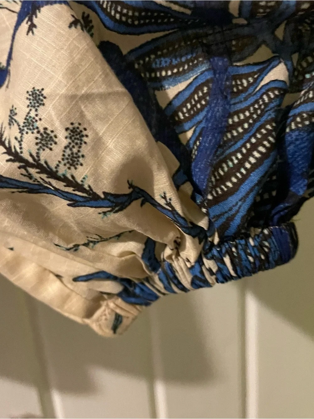 Banana Republic Square Neck Tropical Floral Blouse X-small NWOT